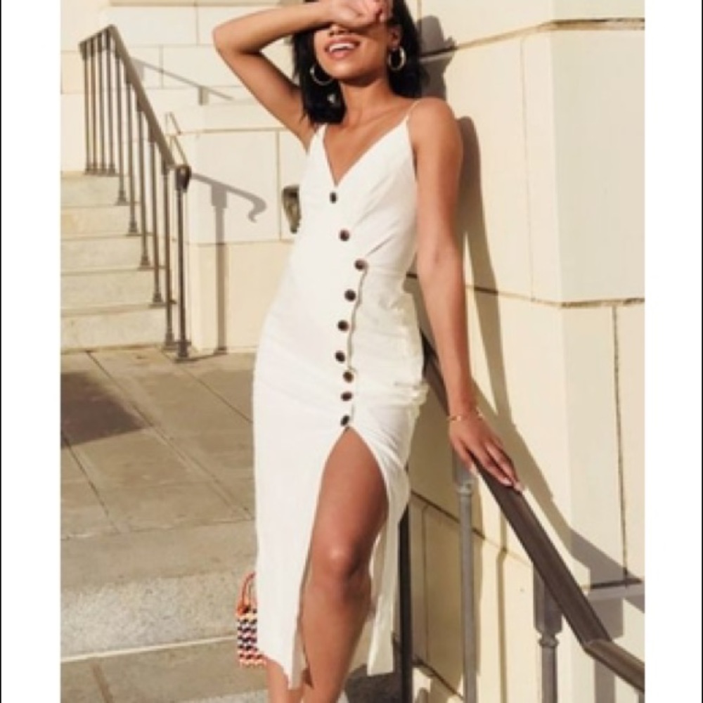 XS URBAN OUTFITTERS asymmetrical button dress